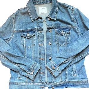 Old Navy Blue Denim Jean Jacket Size Large